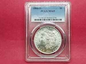 1884-O $ ���[�K�� �V���o�[ �h�� PCGS MS65 ���������˖ʁI #3270-130P