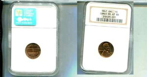1967�N SMS �����J�[���w�b�h �y�j�[ NGC MS67 ���b�h�J���I 4634S