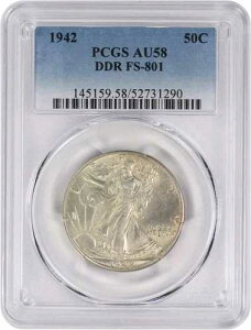 1942�N �E�H�[�L���O�E���o�e�B �V���o�[ �n�[�t�h�� DDR FS-801 AU58 PCGS