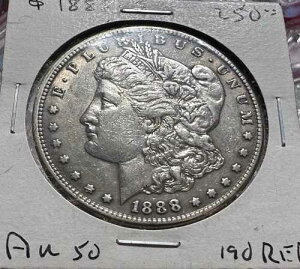 1888-S 1�h�������K����� - Eye Appeal - AU Key Date
