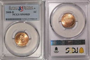 2008 D �����J�[�� �Z���g 1c PCGS SP69RD �T�e���d�グ