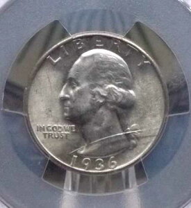 1936�N�uS�v���V���g����� 25�Z���g �N�H�[�^�[ PCGS MS65 #643 GEM BU ������ ECC&C