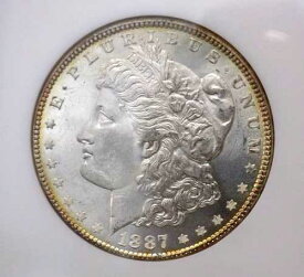 モーガン シルバードル 1887 NGC MS 64+++ オールドファッティソープボックス アンダーグレード WOW コイン