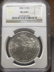 1881�N�� �A�����J���O�� �T���t�����V�X�R �����K����� 1�h�� $1 NGC MS64