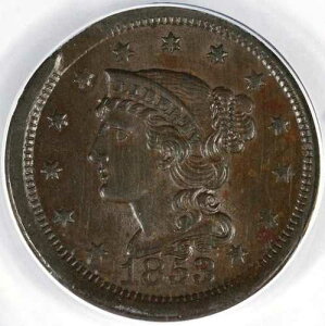 1853�N 1�Z���g �҂ݍ��݃w�A ���[�W�Z���g�����N���b�v ANACS AU 55