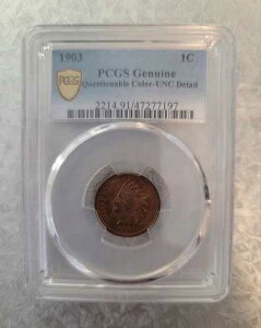 1903�N�C���f�B�A���Z���g�y�j�[ ---- �N�G�X�g�J���[ Unc �ڍ� PCGS