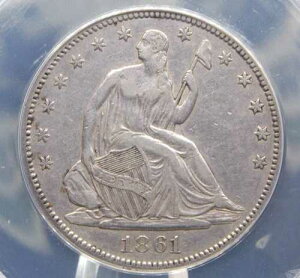 1861�N���uP�v���ȃ��o�e�B�n�[�t�h�� 50�Z���g ANACS EF40 �ڍ� #229 �G�N�X�g���t�@�C�� XF