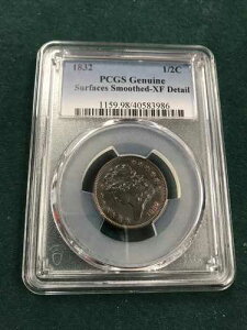 1832�N 1/2�Z���g PCGS XF �ڍו\�ʕ���