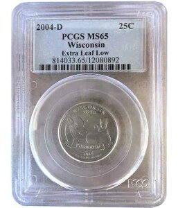 2004-D 25�Z���g �E�B�X�R���V���B �G�N�X�g�����[�t ���[ �N�H�[�^�[ PCGS MS65 �č� �󏭃R�C�� USA