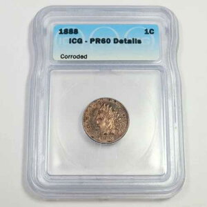 1888 P ICG PR60 �ڍ� - �C���f�B�A���w�b�h �Z���g�y�j�[ 1�Z���g �č��R�C�� #50802A