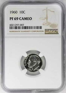 �F1960�N-P 1OC �t�����N ���[�Y�x���g-�_�C�� NGC �v���[�t PF 69 �J���I���[�|�b�v R4 �ō��O���[�h-
