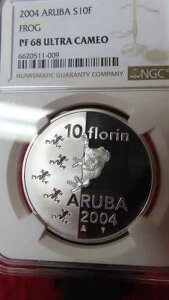 ARUBA �J���r�A�� �I�����_ �I�����_ 10 �t������ 2004 �V���o�[ NGC PF PR 68 �J�G��-