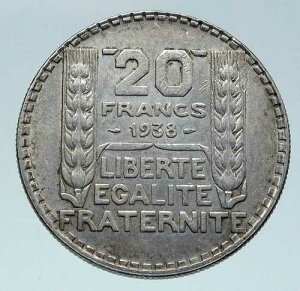 1938�N �t�����X���B���e�[�W �t�����X ���o�e�B ���b�g �I�[���h���[�W �V���o�[ 20�t�����R�C�� i86499-