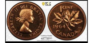 1964�N�J�i�_1�Z���g�d�� PCGS PL66RD PL 66 �g�D���[�r���[�t�� 45775520