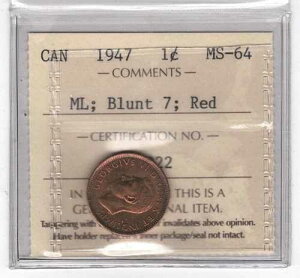 1947�N�J�i�_1�Z���g���[�v�����[�t�u�����g7 - ICCS MS64 - MW 022
