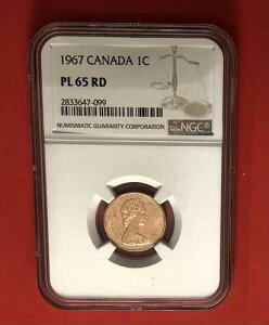 1967�N-�J�i�_-1�Z���g�R�C��NGC PL 65 RD�ɂ��O���[�h-