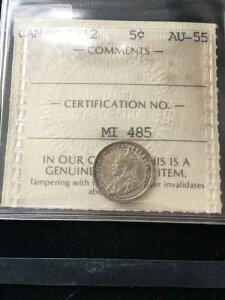 1912�N �R�C���}�[�g �O���[�h�J�i�_�A5�Z���g�A**AU-55** #MI 485
