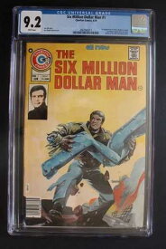 600万ドルの男 1 TV 1stコミック チャールトン 1976 ウォールバーグ リブート映画 CGC 9.2