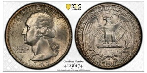 1948-S 25�Z���g ���V���g�� �N�H�[�^�[�h�� PCGS MS67 41236174