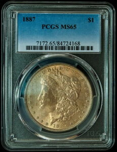 1887-P �����K����� MS65 �\�� �S�[���f���n�j�[�g�[�j���O �X�[�p�[�R�C��
