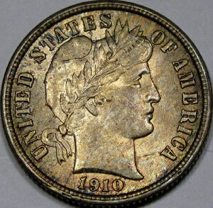 1910 �N Barber Dime Gem BU+... 100% �I���W�i���A�f���炵���F��!! �f���炵���R�C��!!