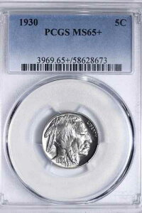 GEM BU 1930�N �o�b�t�@���[�j�b�P�� PCGS MS65+ �X�[�p�[�u�A�v���X�O���[�h�R�C�� UOCBM