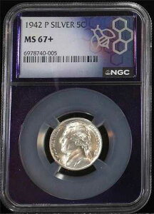 1942-P 5�Z���g�� �t�B���f���t�B�A �W�F�t�@�[�\���j�b�P�� NGC MS 67+ (Plus) �g���[�_�[ �r�[ �X���u