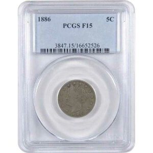 1886�N ���o�e�B�w�b�h V �j�b�P�� F 15 PCGS 5�Z���g�R�C�� SKU:I18141