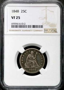 1848�N 25�Z���g ���R�̏��_�� ��� 25�Z���g - NGC VF 25 - �t�B���f���t�B�A CC216