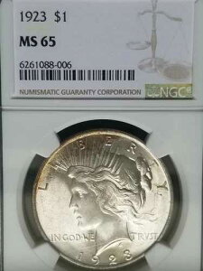 1923�N�s�[�X�_���[NGC MS65 VAM-1-O�o�[�E�B���O - �����_�C��ԁiVAM��