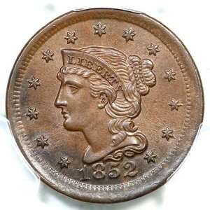 1852�N N-16 PCGS MS 63 BN �҂ݍ��݃w�A ���[�W�Z���g�R�C�� 1�Z���g