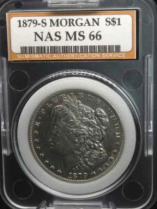 1879-S �����K���E�_���[ �~���g�E�X�e�[�g NAS ? ���ɕۊ� Gem BU ? 1879 �N�̗���