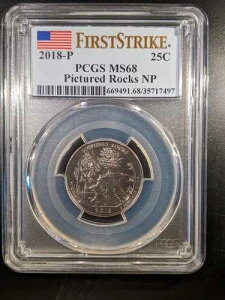 2018-p PCGS MS-68 �s�N�`���[�h���b�N�X MI NP �������� ATB �N�H�[�^�[ �t�@�[�X�g�X�g���C�N FS