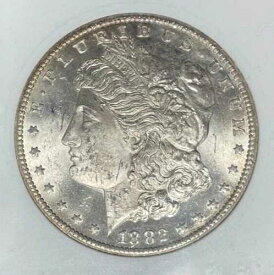 1882-CC モーガン銀貨 ~ANACS MS 63 ~美しいコイン~ 古い石鹸箱ホルダー