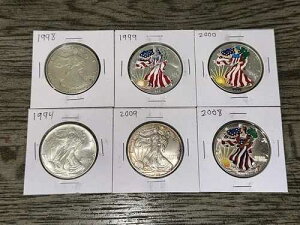 �i6�j�V���o�[�C�[�O���XBU STUNNING COINS 1994�A1998�A1999�A2000�A2008�A2009�g�[��
