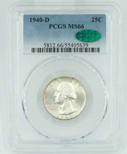 1940-D PCGS & CAC MS66 ���V���g�� �N�H�[�^�[