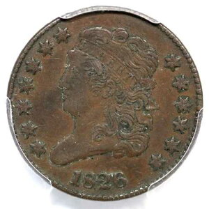 1826 C-2 R-3+ PCGS XF 45 �N���V�b�N�w�b�h �n�[�t�Z���g�R�C�� 1/2c