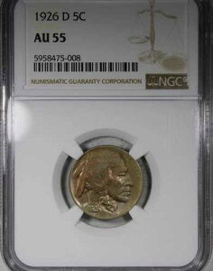 1926-D �o�b�t�@���[�j�b�P�� NGC AU55 �L�[�f�[�g 5C �g�[���R�C��