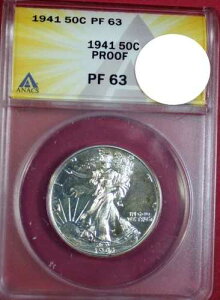 1941�N�E�H�[�L���O�E���o�e�B �n�[�t�_���[ �v���[�t ANACS PF63