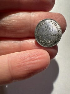 20 Centesimi 1863 Value M - �C�^���A���� VE II �V���o�[