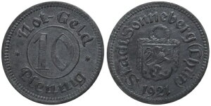 �h�C�c - �V�e�B Sonnenberg 10 Pfennig 1921 - �ً}���� Kleingeldersatz