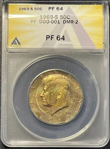 1969-S 50�Z���g �v���[�t �P�l�f�B �n�[�t�_���[ ANACS PF 64 PF DDO-001 DMR-2 �������g�[��