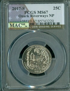 2017 S �I�U�[�N ���o�[�E�F�C�Y �t���b�O �N�H�[�^�[ PCGS MS67 PQ MAC FINEST MAC �X�|�b�g���X�B