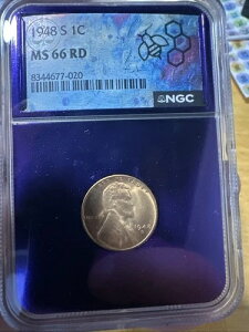 1948-S �����J�[���E�E�B�[�g�E�Z���g NGC �p�[�v���R�A MS66 ���b�h �_�u�����O�ƃ_�C�g���C���t��