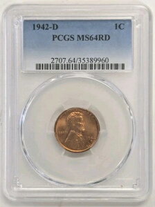 1942�N D �����J�[���Z���g PCGS MS64 RD #Z288 �ʐ^���悭���Ă�������