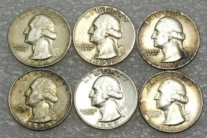 1956-1960�N���V���g���V���o�[�N�H�[�^�[�R�C��6���Z�b�g #A158