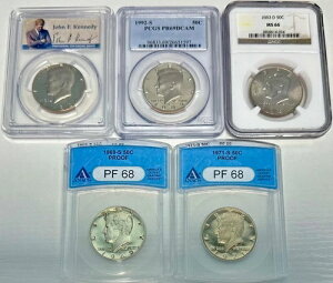 1969-2002 �P�l�f�B �n�[�t�_���[ �V���o�[���N���b�h 5���Z�b�g NGC PCGS ANACS ?COINGIANTS?