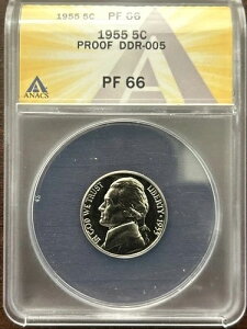 1955�N�v���[�t �W�F�t�@�[�\�� �j�b�P�� - ANACS PF66 - �_�u���_�C ���o�[�X (DDR-005)