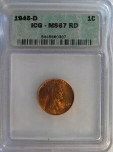 1945 D �����J�[���Z���g�AMS 67 ���b�h�A(45D307) ��������