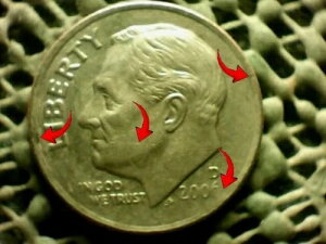 2006 D Dime Rim Error - ���t6�̂����� - �����̌��� - �_�C�̂Ђъ���